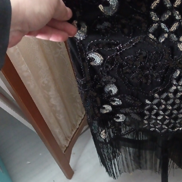 Stunning Black Sequin Maxi Dress - Picture 4 of 5